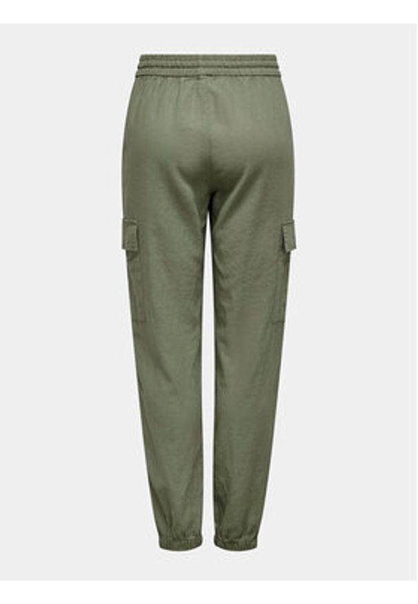 only - ONLY Spodnie dresowe Caro 15310987 Zielony Cargo Fit. Kolor: zielony. Materiał: len