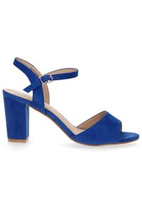 Sandały Filippo DS777/20 Bl Blue niebieskie. Kolor: niebieski