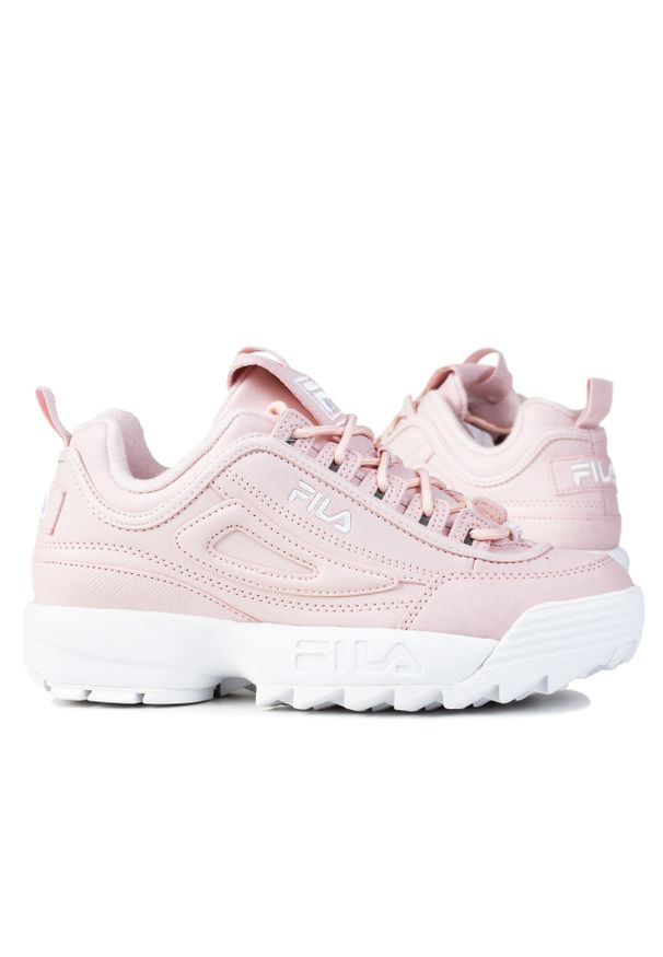 Buty damskie sneakersy Fila DISRUPTOR WMN. Kolor: biały, wielokolorowy, różowy. Materiał: materiał, syntetyk. Szerokość cholewki: normalna. Sport: turystyka piesza