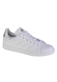 Adidas - Buty adidas Stan Smith W EF6854 białe srebrny. Okazja: na co dzień. Zapięcie: pasek. Kolor: biały, wielokolorowy, srebrny. Materiał: skóra. Wzór: kropki, paski. Model: Adidas Stan Smith #1