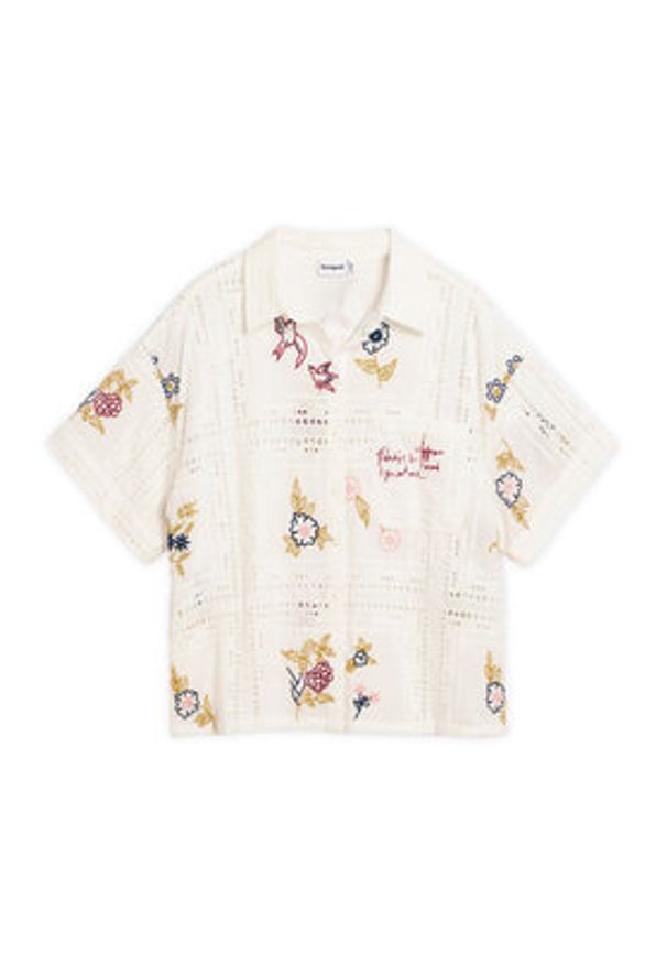 Desigual Koszula Martin 26SWCW30 Biały Regular Fit. Kolor: biały. Materiał: bawełna