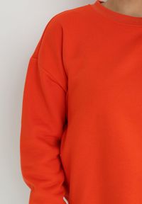 Born2be - Pomarańczowa Bluza z Polarową Podszewką Colda. Kolor: pomarańczowy. Materiał: polar. Długość rękawa: długi rękaw. Długość: długie. Wzór: jednolity. Styl: klasyczny, sportowy #6