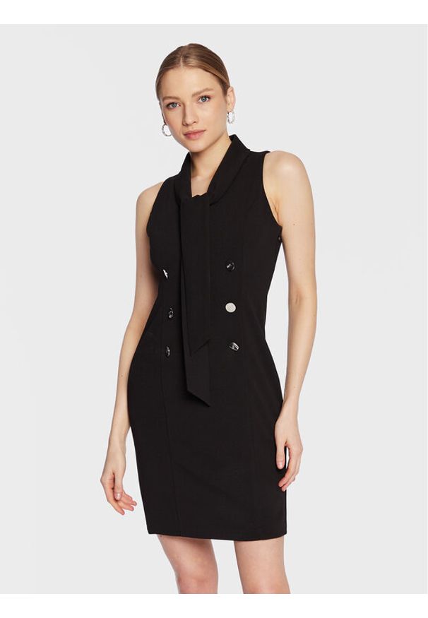 DKNY Sukienka koktajlowa DD3A1852 Czarny Slim Fit. Kolor: czarny. Materiał: syntetyk. Styl: wizytowy