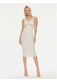 Marciano Guess Sukienka koktajlowa 4GGK25 5634Z Écru Slim Fit. Materiał: wiskoza. Styl: wizytowy #2