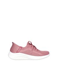 skechers - Buty do chodzenia damskie Skechers Slip-ins Ultra Flex 3.0. Kolor: różowy. Materiał: materiał, syntetyk. Sport: turystyka piesza