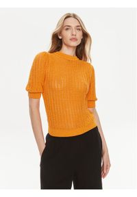 Morgan Sweter 231-MOUSSA Pomarańczowy Regular Fit. Kolor: pomarańczowy. Materiał: bawełna