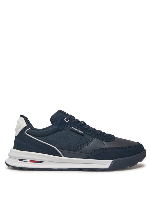 TOMMY HILFIGER - Tommy Hilfiger Sneakersy Retro Runner Mix Rwb FM0FM05371 Granatowy. Kolor: niebieski. Materiał: materiał