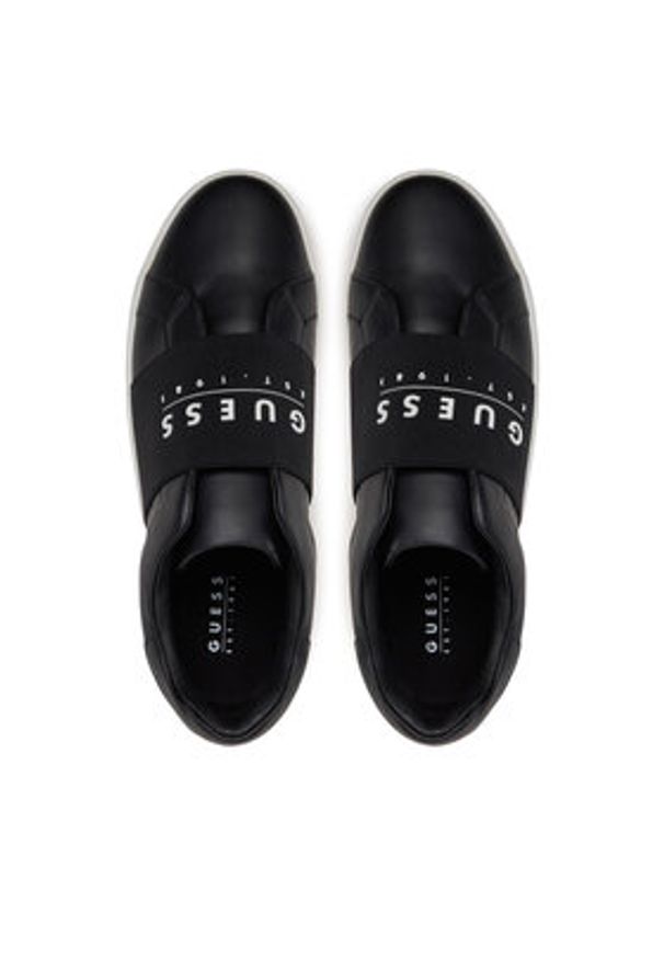 Guess Sneakersy FMJTOS ELE12 Czarny. Kolor: czarny. Materiał: skóra