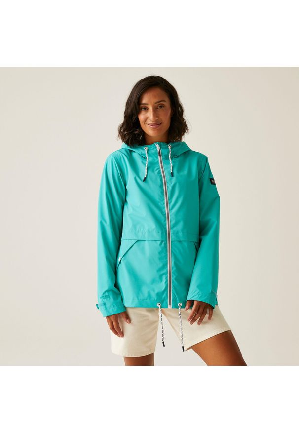 Regatta - Kurtka turystyczna przeciwdeszczowa damska Bayletta wodoodporna. Kolor: niebieski. Sport: turystyka piesza