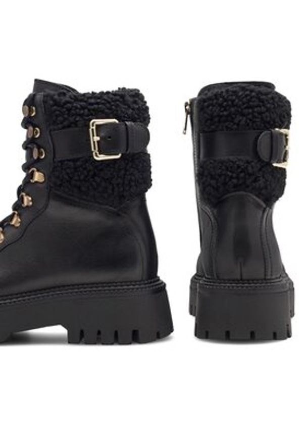 Eva Minge Trzewiki AGNITA-4050 Czarny. Kolor: czarny. Materiał: skóra