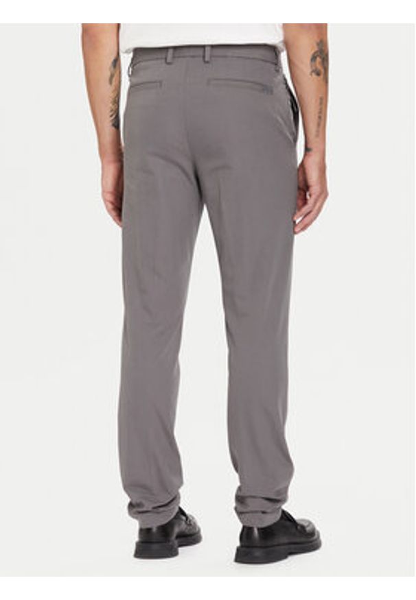 BOSS Chinosy P-Kaiton1 50543945 Szary Slim Fit. Kolor: szary. Materiał: bawełna