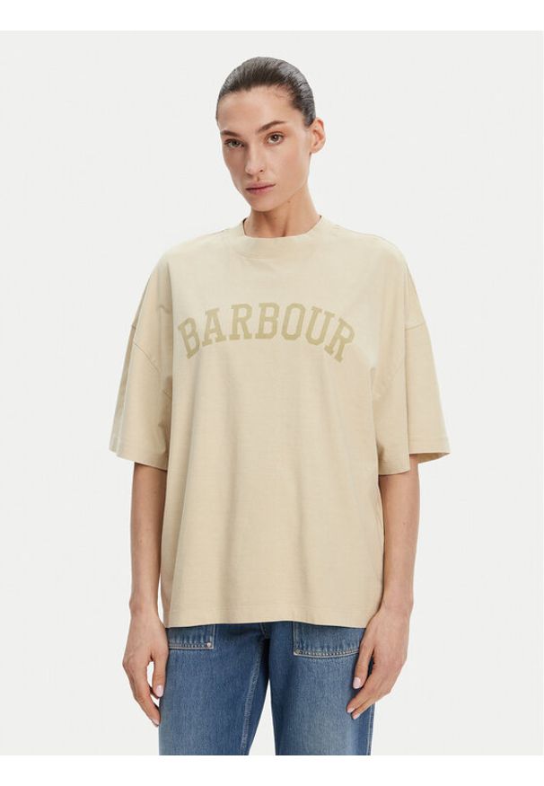 Barbour T-Shirt Katie Relaxed LTS0664CR31 Beżowy Relaxed Fit. Kolor: beżowy. Materiał: bawełna