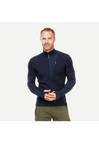 SIMOND - Koszulka męska trekkingowa z długim rękawem Simond MT900 merino. Typ kołnierza: kołnierzyk stójkowy. Kolor: niebieski. Materiał: wełna, elastan, akryl, materiał, poliamid. Długość rękawa: długi rękaw. Długość: długie. Sezon: zima. Sport: turystyka piesza