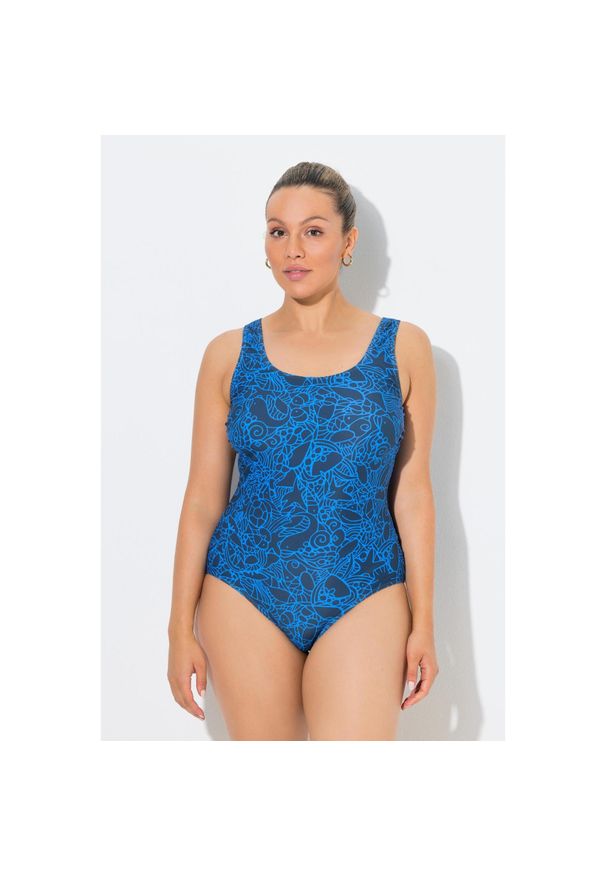 ULLA POPKEN - Damskie Kostium kąpielowy morskie stworzenia. Kolekcja: plus size. Kolor: wielokolorowy. Materiał: poliester, elastan, poliamid, materiał