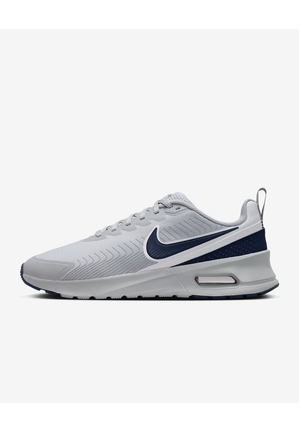 Nike AIR MAX NUAXIS Sneakersy męskie. Okazja: na co dzień. Kolor: szary. Materiał: syntetyk. Szerokość cholewki: normalna. Model: Nike Air Max. Sport: outdoor