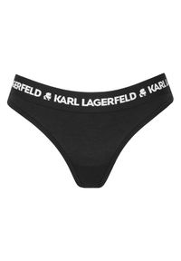 Karl Lagerfeld - KARL LAGERFELD Stringi A1W47008 Czarny. Kolor: czarny. Materiał: lyocell #1