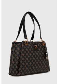 Guess torebka kolor brązowy. Kolor: brązowy. Dodatki: z breloczkiem. Rodzaj torebki: na ramię #5