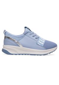 Ideal Shoes - Buty sport damskie IdealShoes X-9703 Niebieskie. Kolor: niebieski. Materiał: materiał, tworzywo sztuczne. Obcas: na obcasie. Wysokość obcasa: niski. Sport: turystyka piesza #5