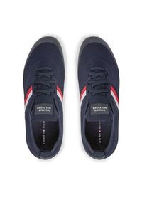 TOMMY HILFIGER - Tommy Hilfiger Sneakersy Modern Runner Knit Stripes Ess FM0FM04798 Granatowy. Kolor: niebieski. Materiał: materiał #3