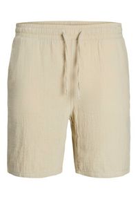 Jack & Jones - Jack&Jones Komplet koszula i szorty materiałowe Easter 12281255 Beżowy Relaxed Fit. Kolor: beżowy. Materiał: bawełna