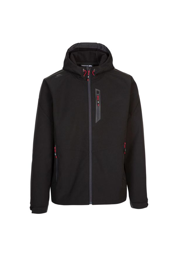 TRESPASS - Męska Kurtka Soft Shell Marlon. Kolor: czarny. Materiał: softshell. Sport: turystyka piesza
