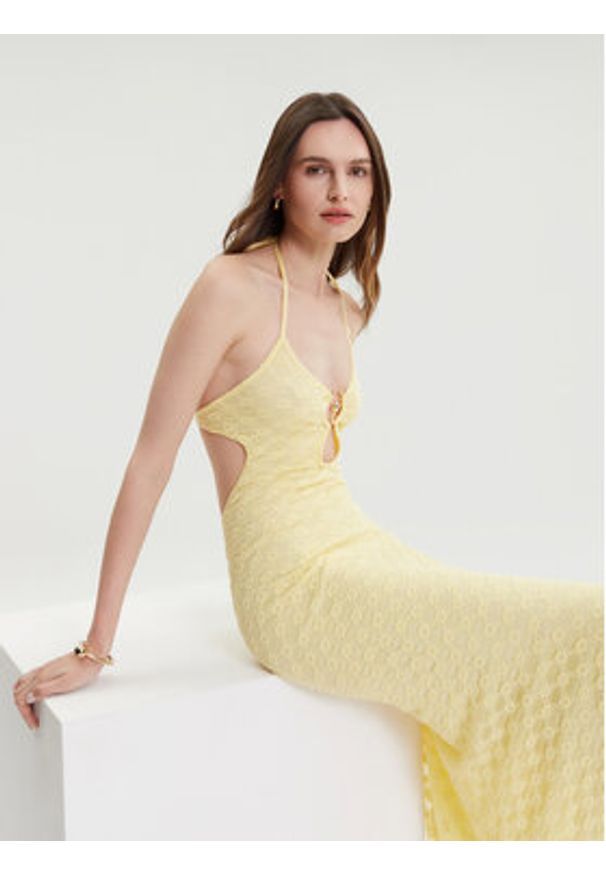 BARDOT - Bardot Sukienka koktajlowa Rosala 59904DB1 Żółty Regular Fit. Kolor: żółty. Materiał: bawełna. Styl: wizytowy