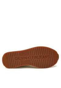 Calvin Klein Jeans Sneakersy Runner Laceup Low Mix Mg YW0YW01798 Biały. Kolor: biały. Materiał: zamsz, skóra
