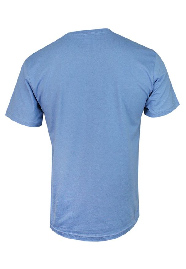 Niebieski t-shirt Stedman krótki, z krótkim rękawem, na co dzień, casualowy
