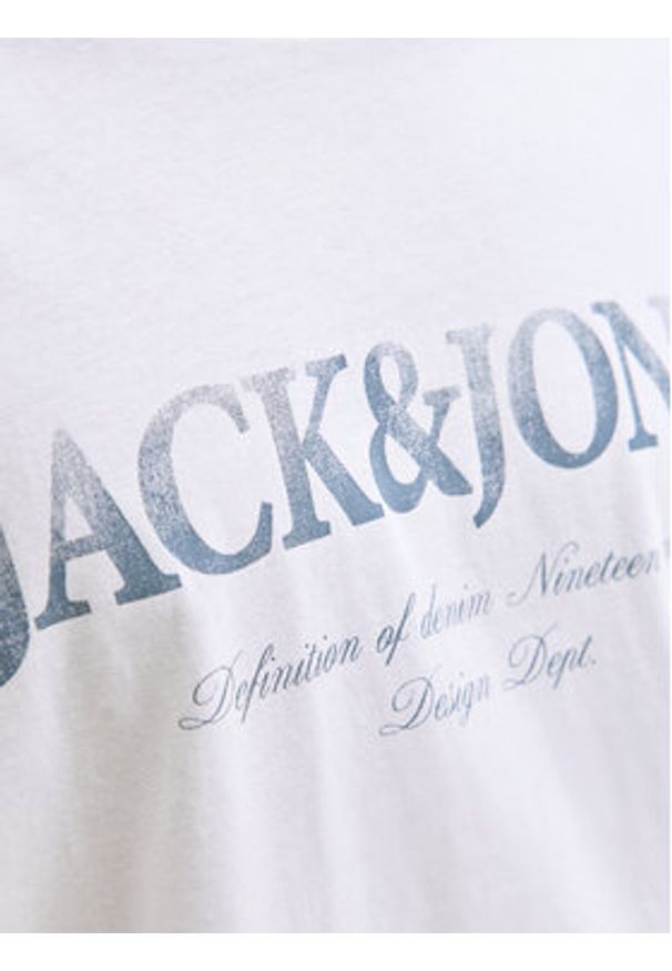 Jack & Jones T-Shirt Evin 12290173 Biały Regular Fit. Kolor: biały. Materiał: bawełna