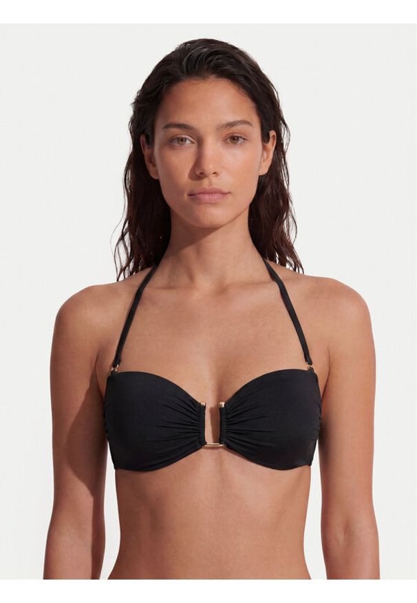Max Mara Beachwear Góra od bikini Amelia 2616821239 Czarny. Kolor: czarny. Materiał: syntetyk