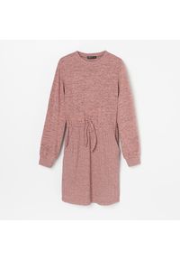 Reserved - Sukienka z miękkiej dzianiny - Różowy. Kolor: różowy. Materiał: dzianina #1