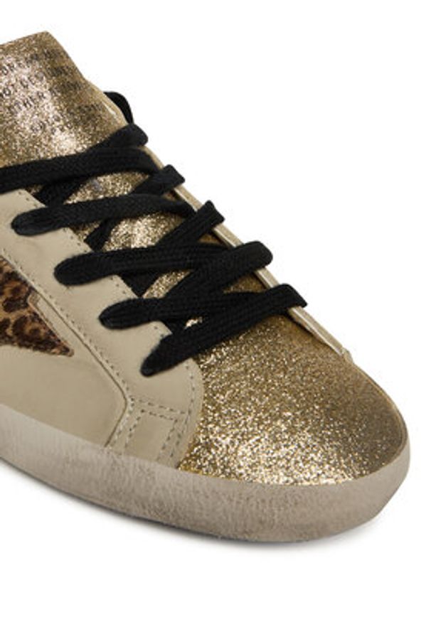 GOLDEN GOOSE - Golden Goose Sneakersy Super-Star Classic With List GWF00101.F007524.15741 Beżowy. Kolor: beżowy. Materiał: skóra
