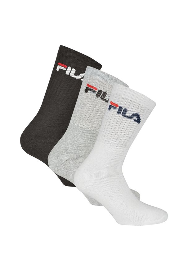 Skarpetki Fila Crew Tennis Unisex 3-Pack 39-42 Mieszanka Bawełny. Kolor: wielokolorowy. Materiał: bawełna. Sport: tenis, piłka nożna
