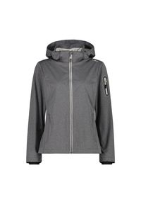 Kurtka damska turystyczna CMP 39A5016M. Typ kołnierza: kaptur. Kolor: szary. Materiał: softshell. Sport: turystyka piesza #1
