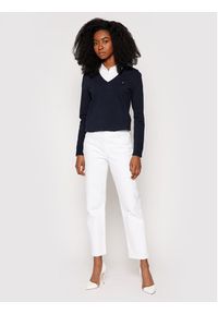 TOMMY HILFIGER - Tommy Hilfiger Sweter Heritage WW0WW25294 Granatowy Regular Fit. Kolor: niebieski. Materiał: bawełna, syntetyk #5