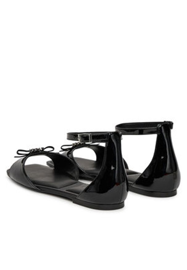 DKNY Sandały Dazey Flat Ankle Strap K1599651 Czarny. Kolor: czarny. Materiał: skóra