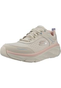 skechers - Tenisówki Skechers Model Dlux Walker 2.0 Kolor Beżowy. Kolor: beżowy. Materiał: syntetyk, tkanina, skóra
