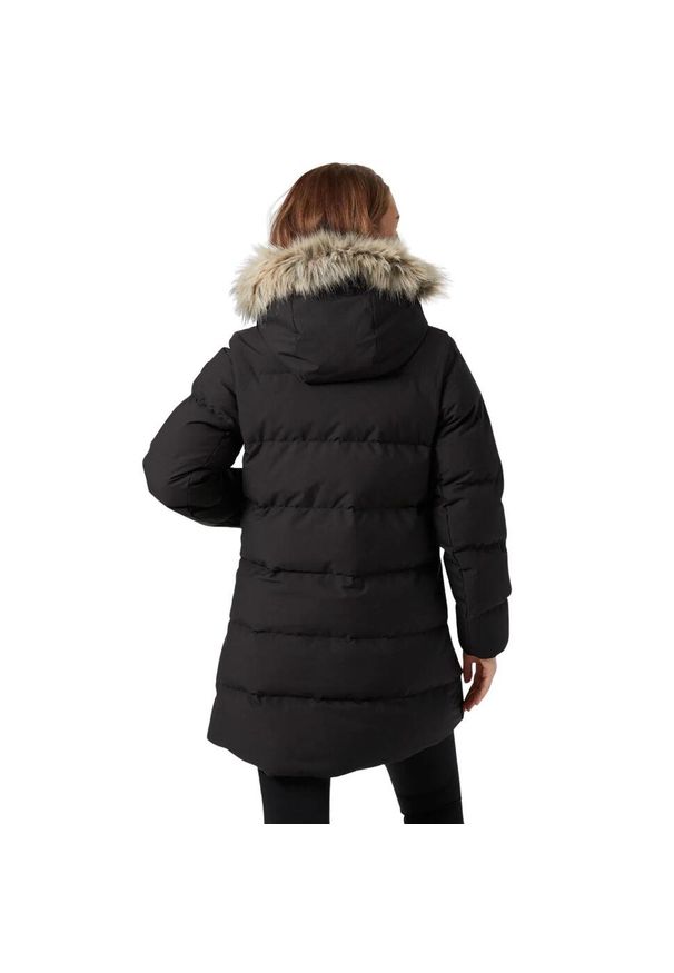 Parka damska Helly Hansen blossom puffy. Kolor: szary, wielokolorowy, czarny. Materiał: syntetyk. Sezon: zima