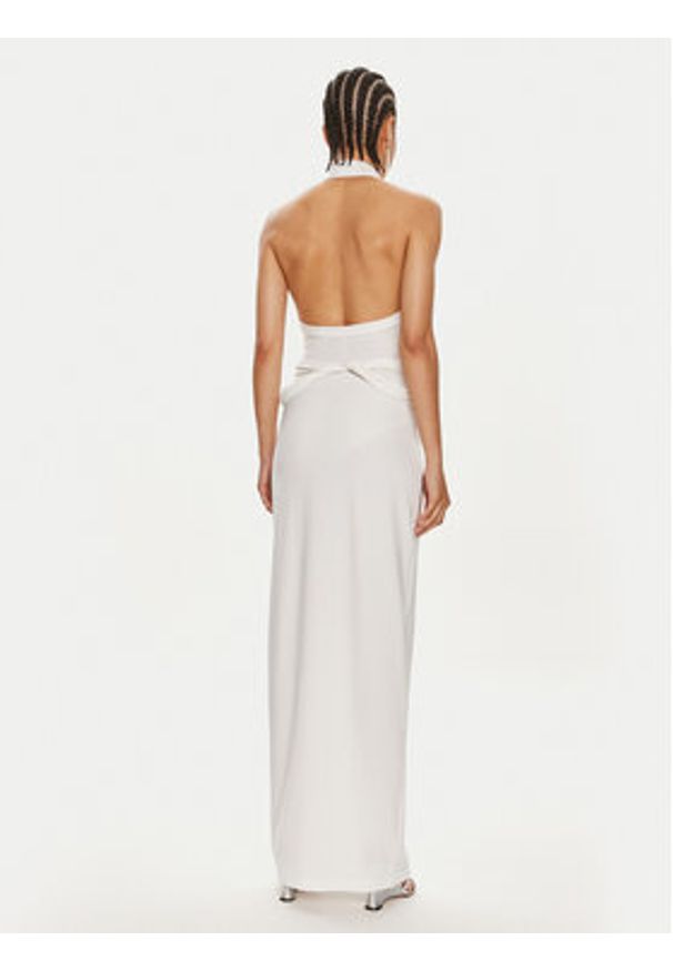 NORMA KAMALI Sukienka wieczorowa ST1243HPD51944 Biały Slim Fit. Kolor: biały. Materiał: syntetyk. Styl: wizytowy