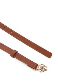 TOMMY HILFIGER - Tommy Hilfiger Pasek Th Script 1.5 AW0AW18609 Brązowy. Kolor: brązowy. Materiał: skóra #3