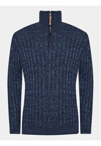 INDICODE Sweter Rufus 35-026 Granatowy Regular Fit. Kolor: niebieski. Materiał: bawełna #1