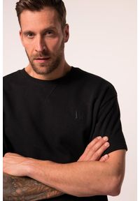 JAY-PI - Męska Bluza fintess rękaw 1/2 duże logo do rozm. 7 XL. Kolekcja: plus size. Kolor: czarny. Materiał: bawełna, poliester, materiał #2