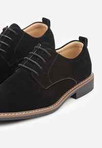 Born2be - Czarne Półbuty Typu Oksfordki Vidire. Okazja: na co dzień. Kolor: czarny. Materiał: jeans. Styl: casual, klasyczny