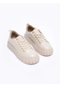 Big-Star - Sneakersy damskie beżowe MM274618 801. Kolor: beżowy. Materiał: jeans #7