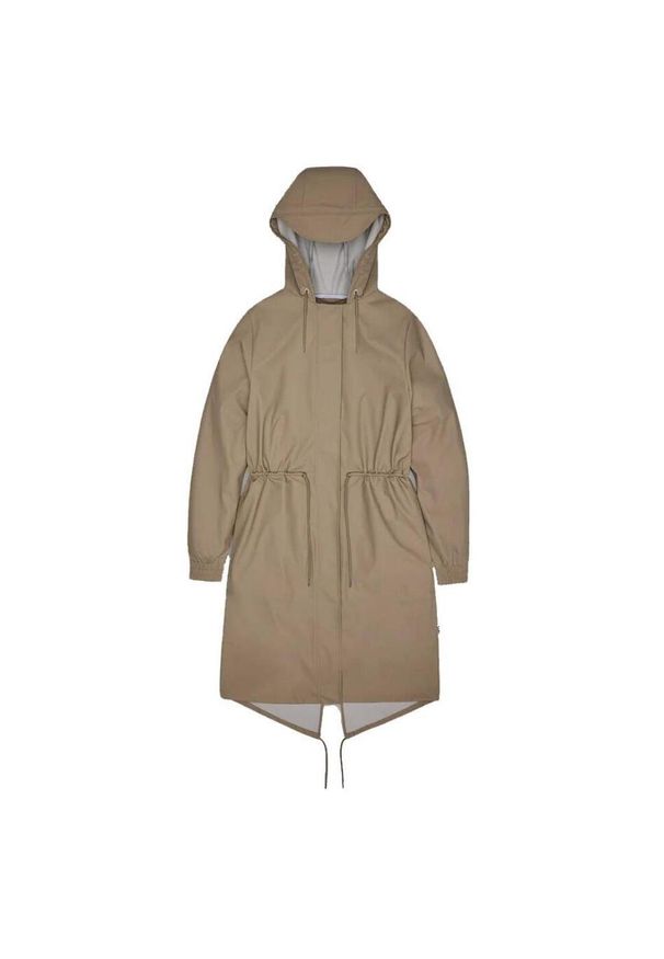 Rains - Kurtka RAINS STRING W PARKA W3 Beżowy. Kolor: beżowy. Materiał: tkanina, syntetyk