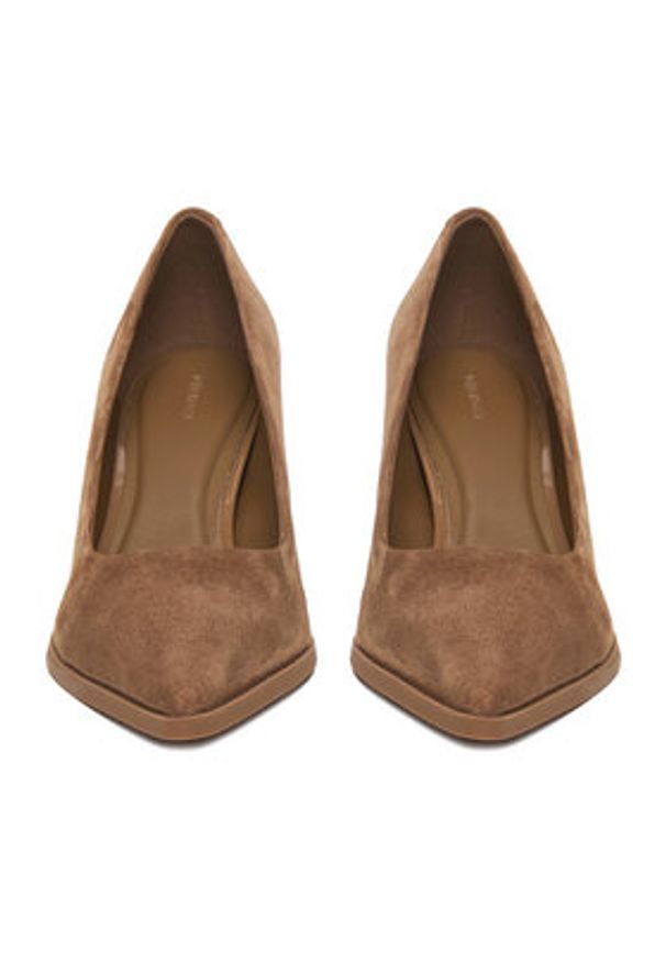 Gino Rossi - GINO ROSSI Szpilki EO-INTI-2635-1 Beżowy. Kolor: beżowy. Materiał: skóra, zamsz. Obcas: na szpilce