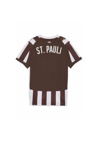 Puma - Młodzieżowa koszulka domowa FC St. Pauli 25/26 PUMA Espresso Brown White. Kolor: biały, wielokolorowy, brązowy