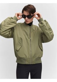 mango - Mango Kurtka bomber Alfa 57045136 Zielony Oversize. Kolor: zielony. Materiał: syntetyk #1