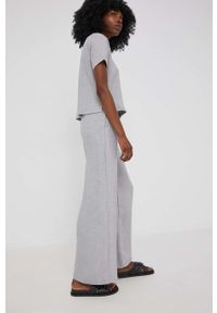 Answear Lab bluzka i spodnie z lnem damski kolor szary. Kolor: szary. Materiał: len #1