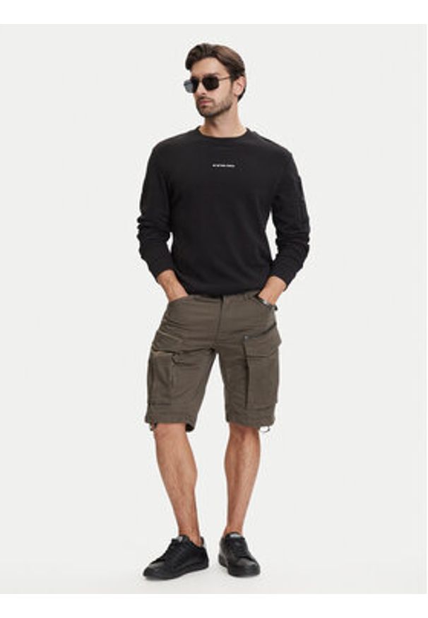 G-Star RAW - G-Star Raw Szorty materiałowe Rovic Zip D26214-5126 Zielony Relaxed Fit. Kolor: zielony. Materiał: bawełna